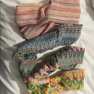 4 missoni inspired Vibrant Patterned turban headbands